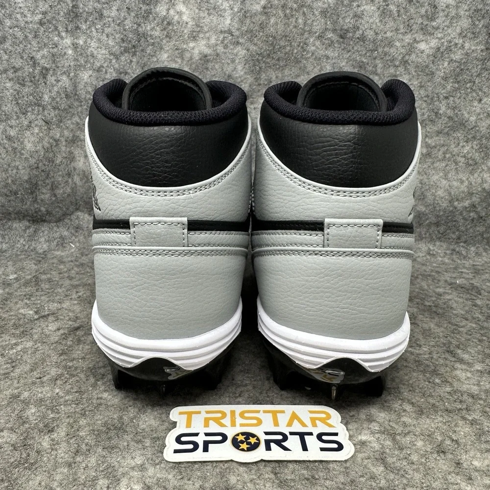 Jordan 1 Mid TD Football Cleats Mens Size 13 Black Grey Shadow FJ6805-002 Retro